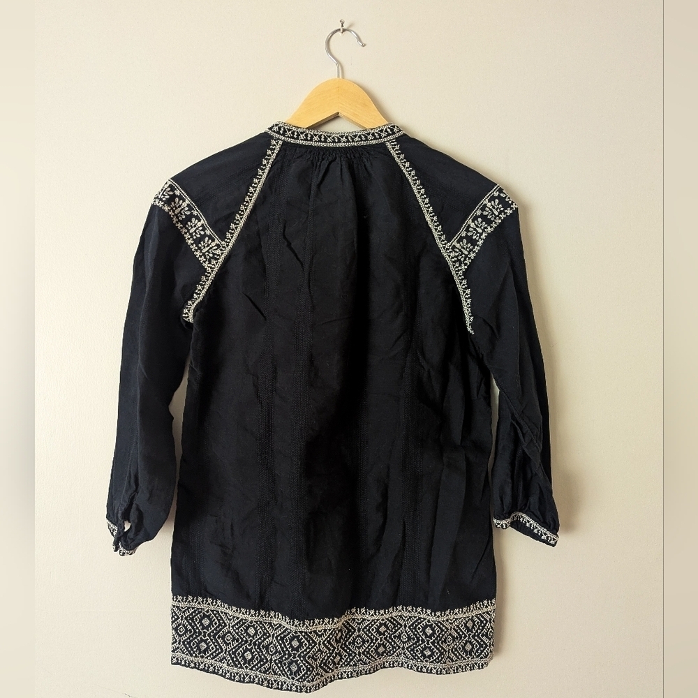 Madewell Black Embroidered Top - Picture 2 of 4